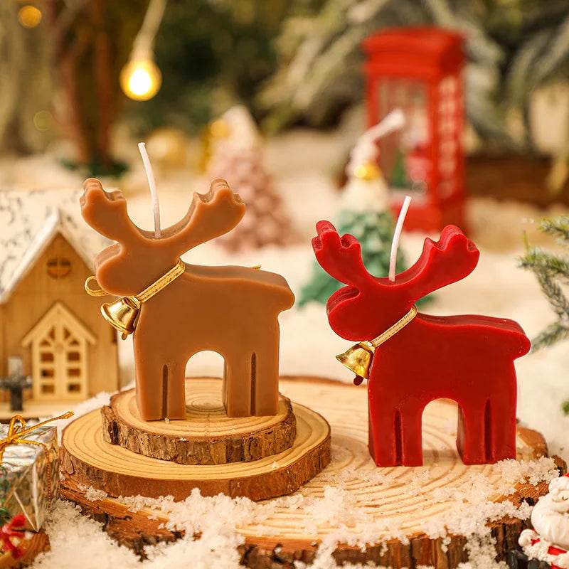 Christmas Candles Scented Deer Candles Home Decoration Merry Christmas Scented Candles Giving Festival Gift For Home New Year - HORA GIFT