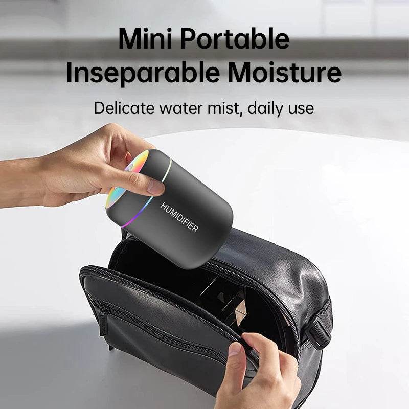 180ML Mini Air Humidifier USB Electric Aroma Diffuser Essential Oil Purifier Aromatherapy Mist Maker Lights For Car Home Bedroom - HORA GIFT