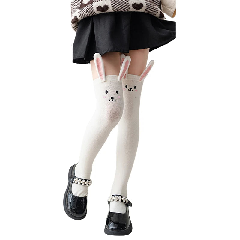 Cute Baby Girls Knee High Socks with Adorable Cartoon Characters for Infant Toddler Clothing Accessories and Gifts