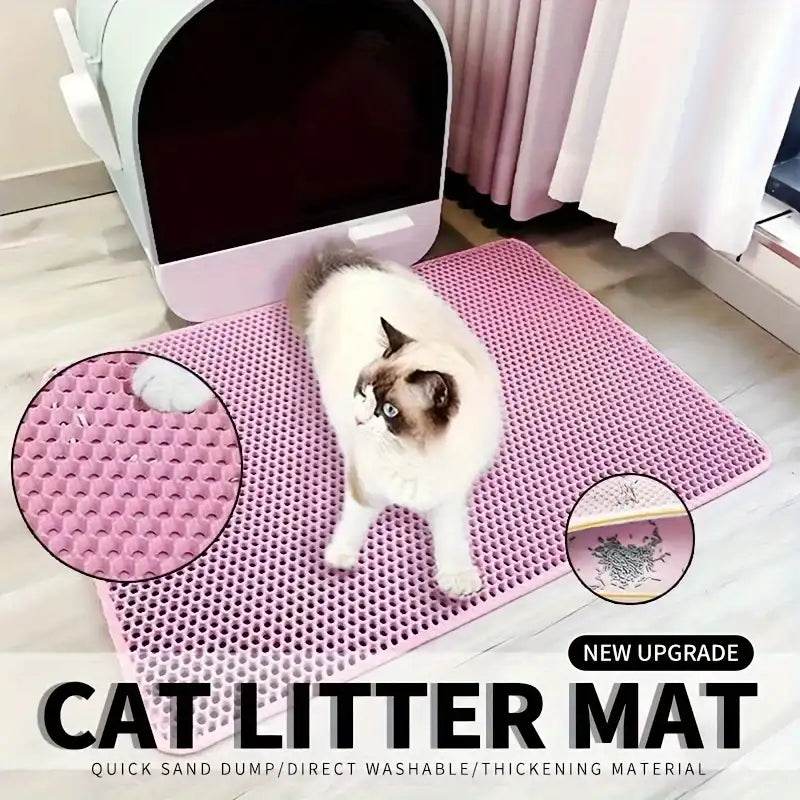 1Pc Large Size Cat Litter Mat-Advanced Honeycomb Double Layer Design - HORA GIFT