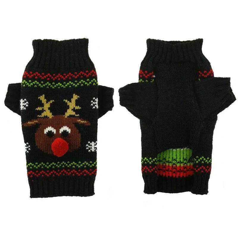 Dog Sweater Christmas Winter Warm Dog Clothes Xmas Outfit for Dogs Puppy Coat Dog - HORA GIFT