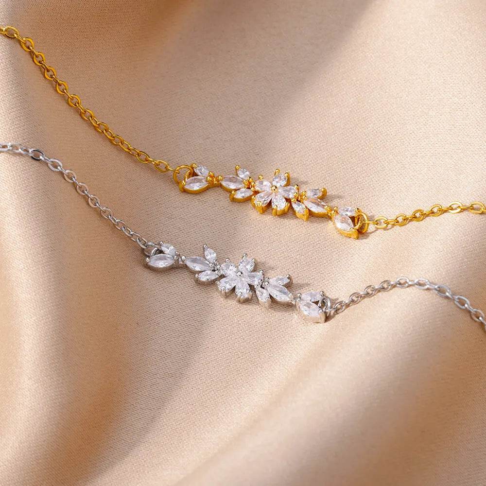 Elegant Zircon Flowers Bracelet - HORA GIFT