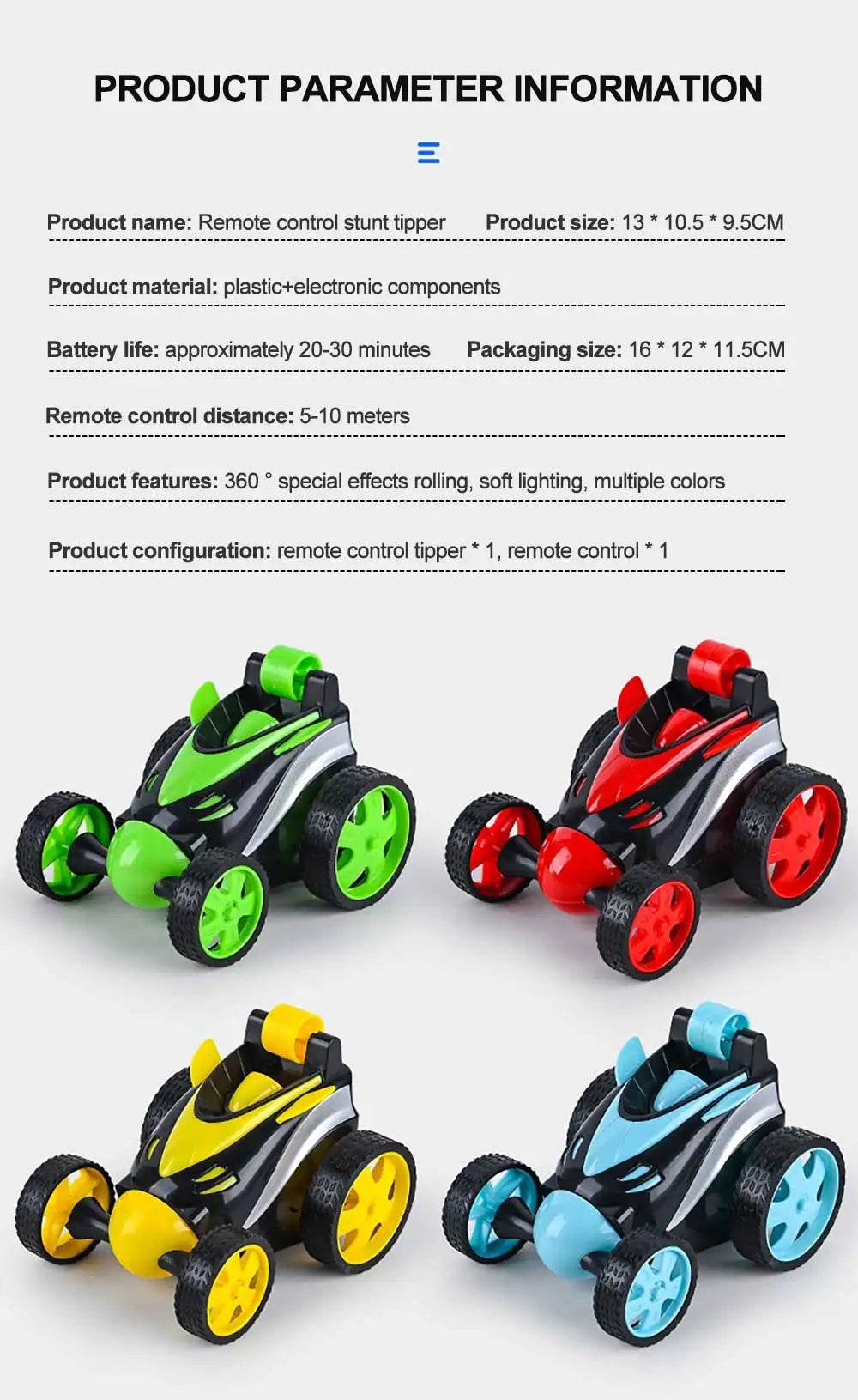 Remote Control Car - Rc Stunt Car for Boy Toys, 360 Degree Rotation Racing Car - HORA GIFT