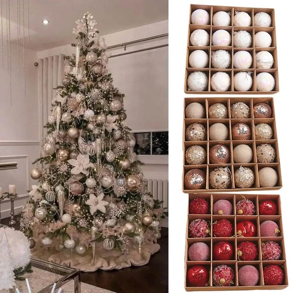 16pcs/box 6CM Christmas Ball - HORA GIFT