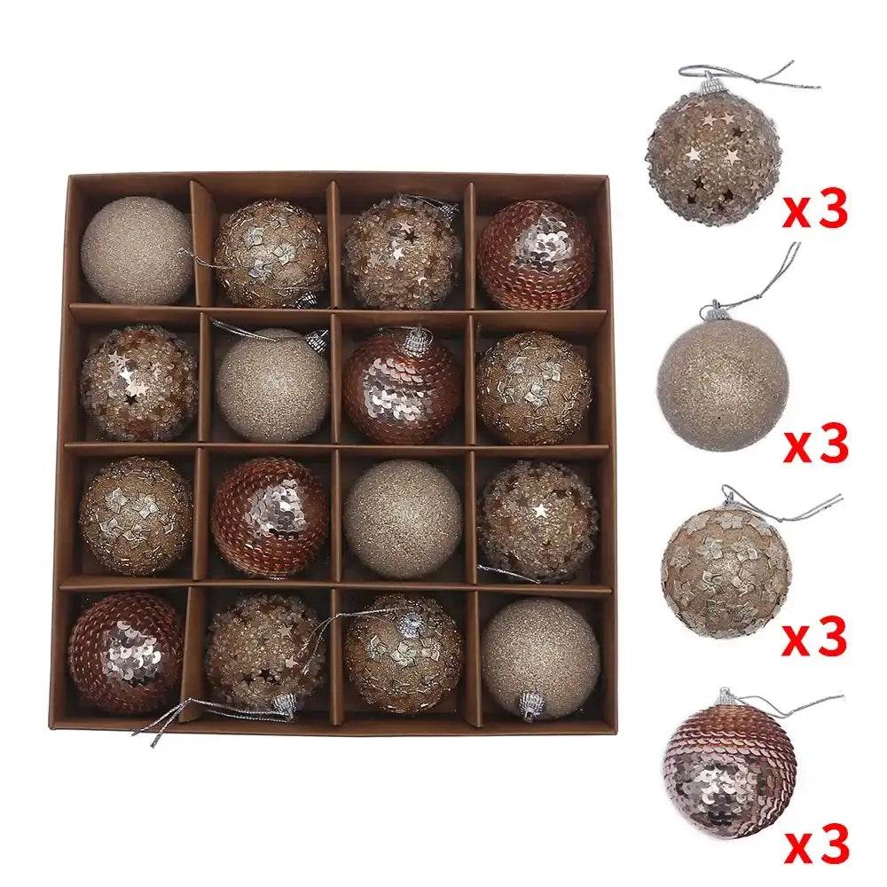 16pcs/box 6CM Christmas Ball - HORA GIFT