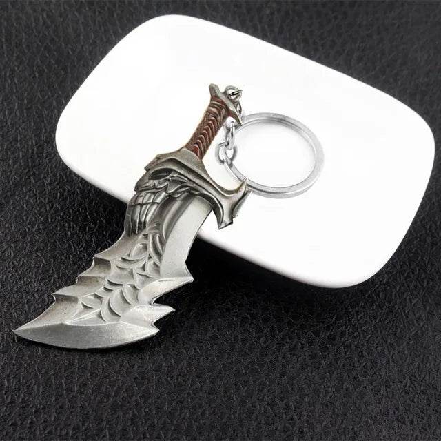 New God of War Ragnarok Keychain Kratos Ares Thor's Hammer Mjolnir Blades of Exile Leviathan Axe Weapon Penant Key Chain Jewelry - HORA GIFT