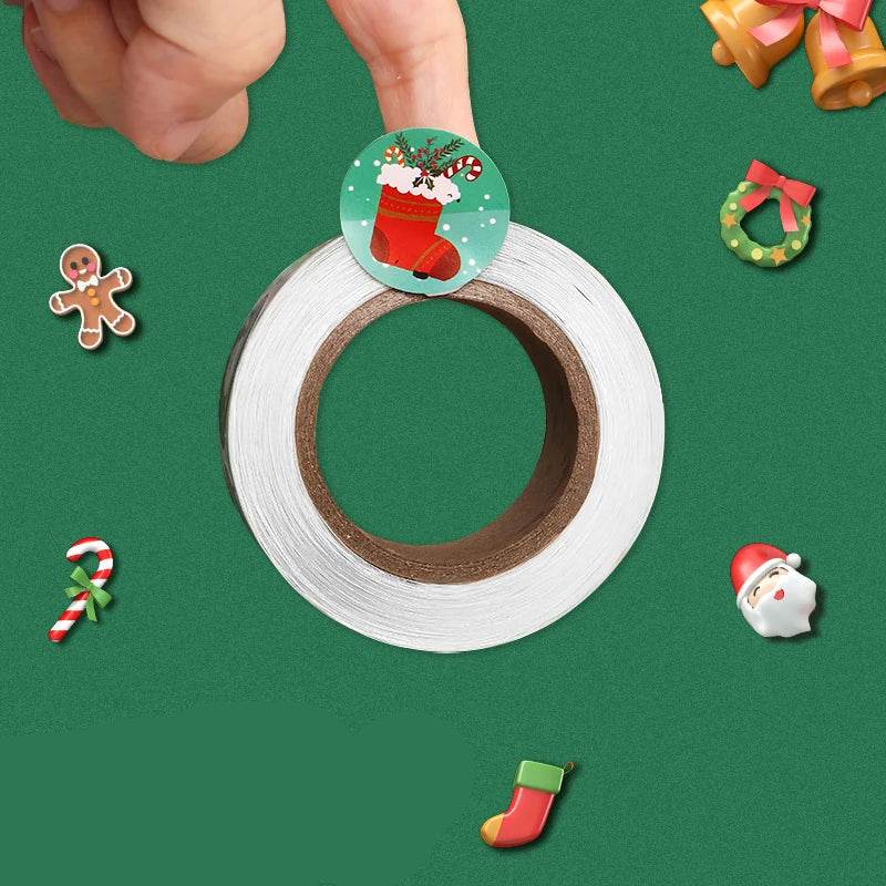 Creative Christmas Stickers Kids Christmas Eve Cartoon Stickers Cute Snowflake Santa Stickers Gifts - HORA GIFT