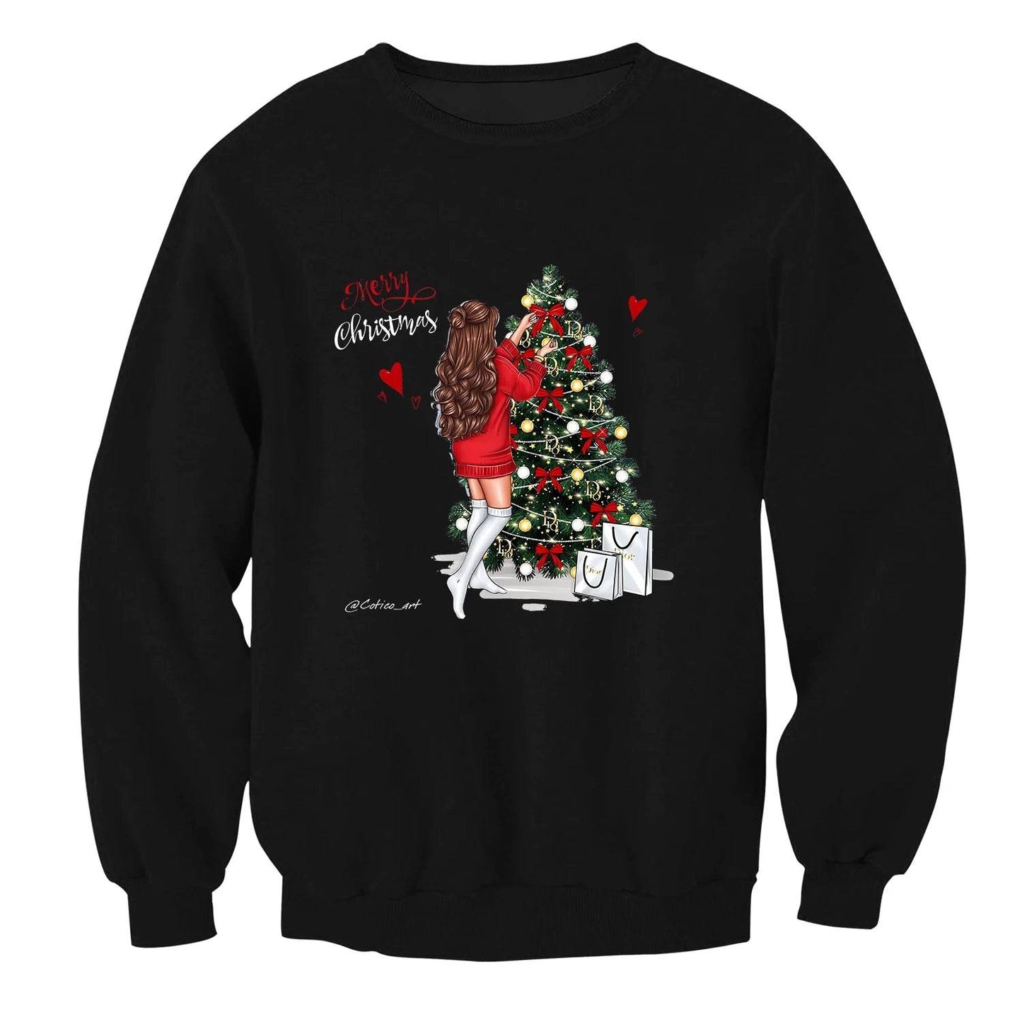 Dwarfs Christmas Cosplay Sweatshirt Xmas Gingerbread Man Couple Pullover Costume Holiday Party Hoodie Autumn Men Women Clothing - HORA GIFT