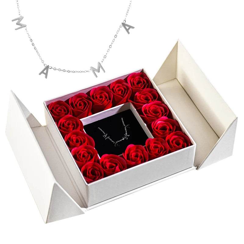 Gifts for Women Jewelry Pendant Necklace /w Soap Eternal Rose Gift Box Mother's Day - HORA GIFT