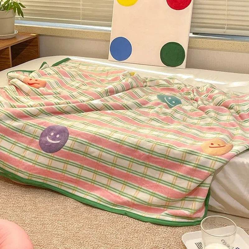 Nordic Throw Blankets Home Decor Flannel Bed Blanket - HORA GIFT