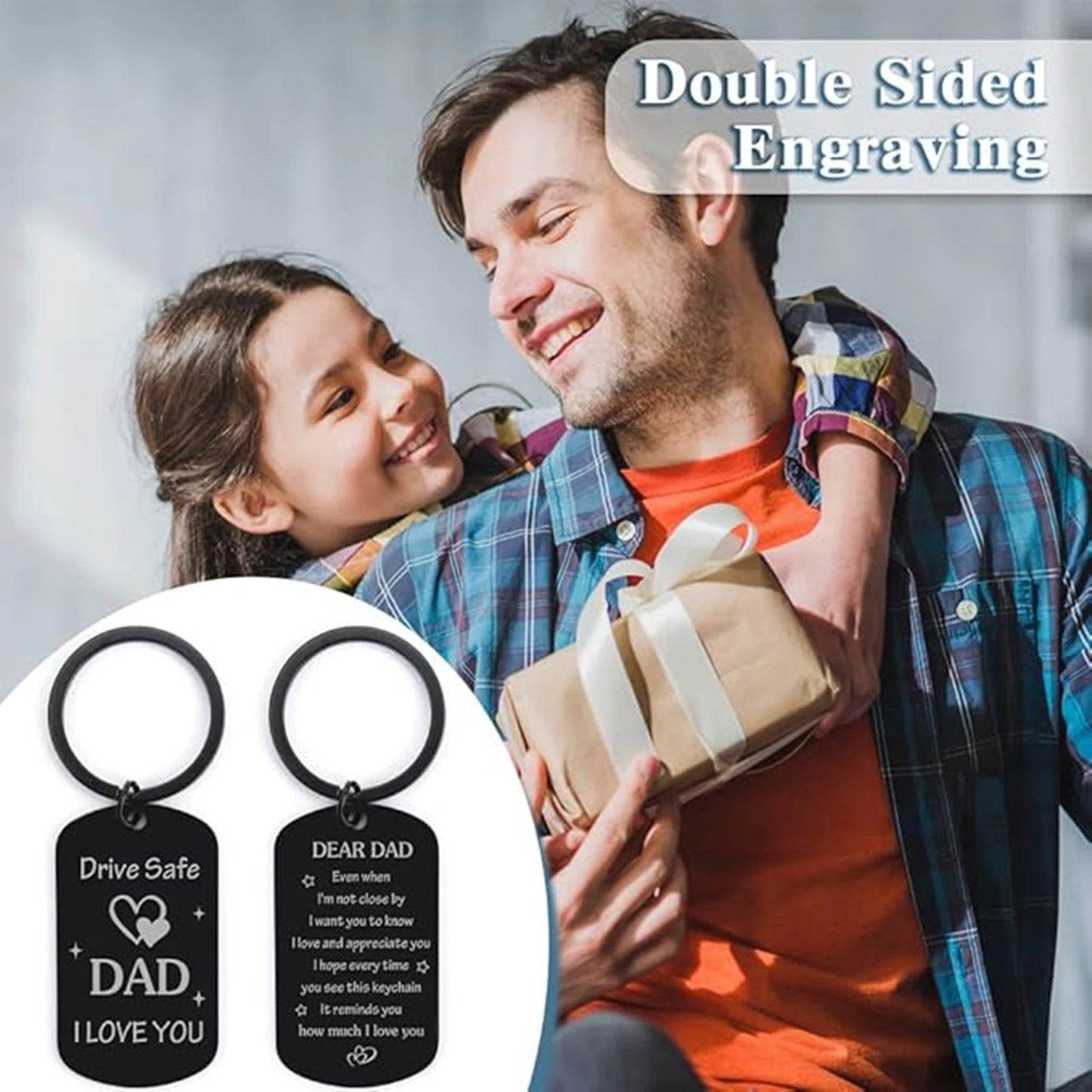 Father's Day for Dad Gifts - Drive Safe Keychain - HORA GIFT