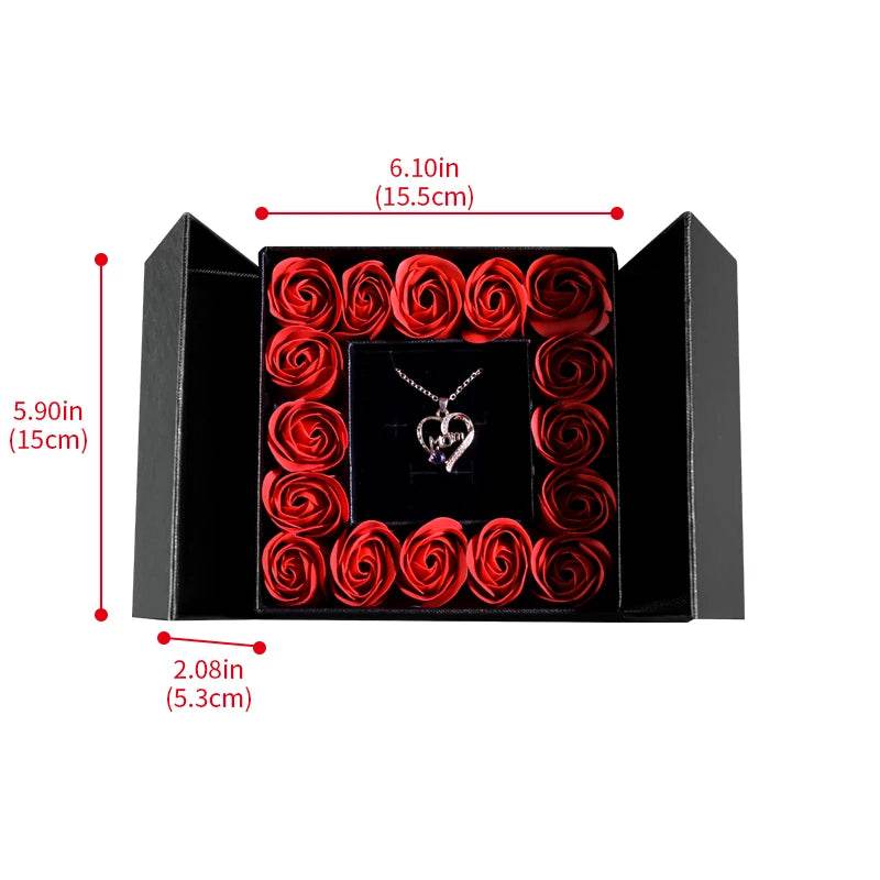 Gifts for Women Jewelry Pendant Necklace /w Soap Eternal Rose Gift Box Mother's Day - HORA GIFT