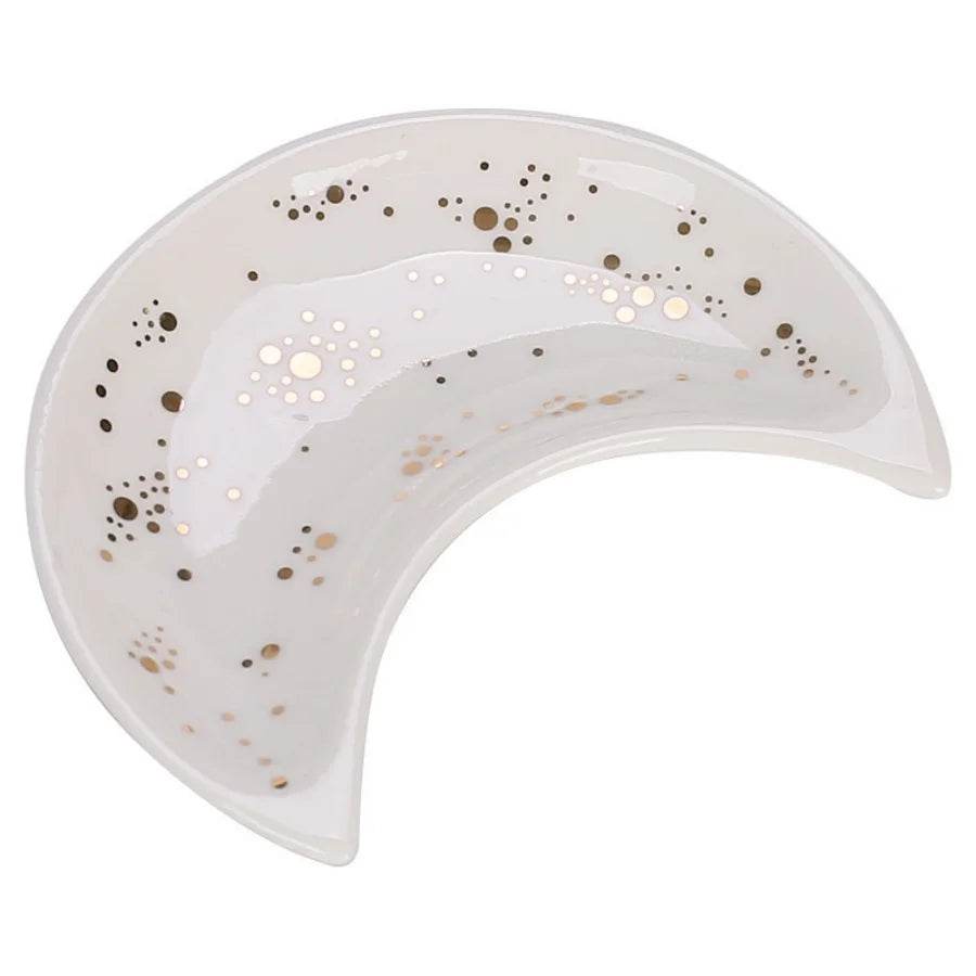 1pc ceramic moon jewelry dish - HORA GIFT