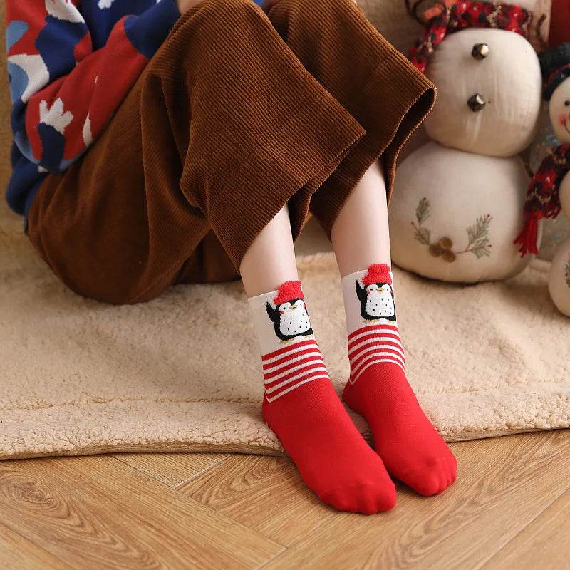 Socks Funny Elk Snowman Santa Claus Candy Bar Socks Woman Socks Socks Kids Christmas Gift Socks - HORA GIFT