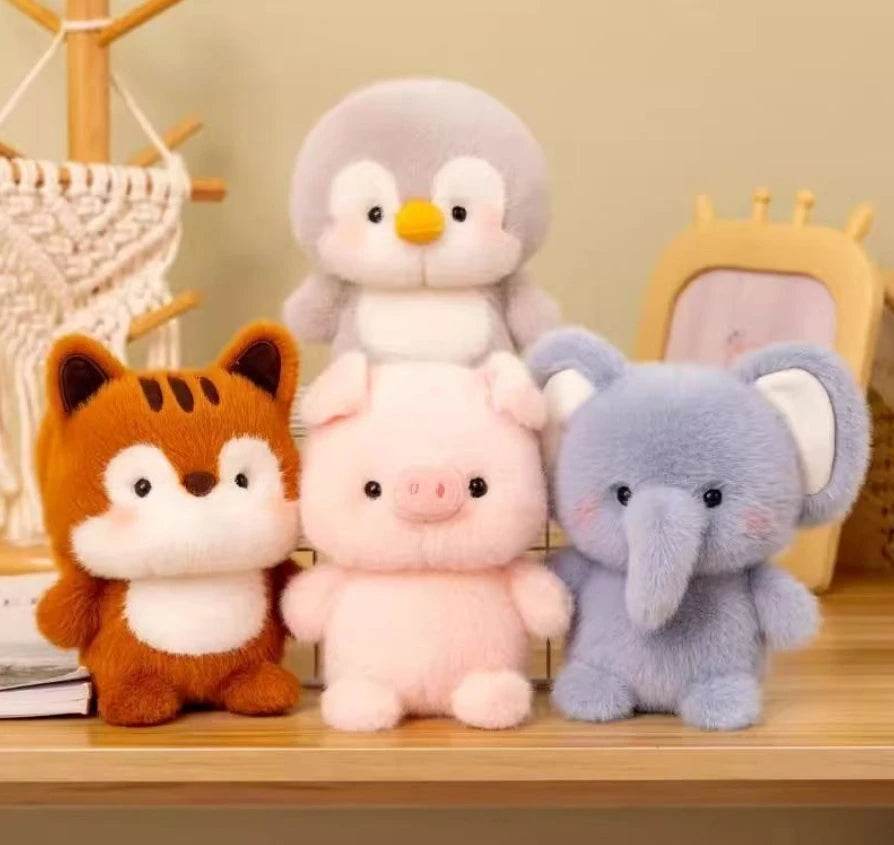 Soft Animal Series Plush Doll Pillow Elephant Pig Dog Sheep Mouse Monkey Cute Plush Toy - HORA GIFT