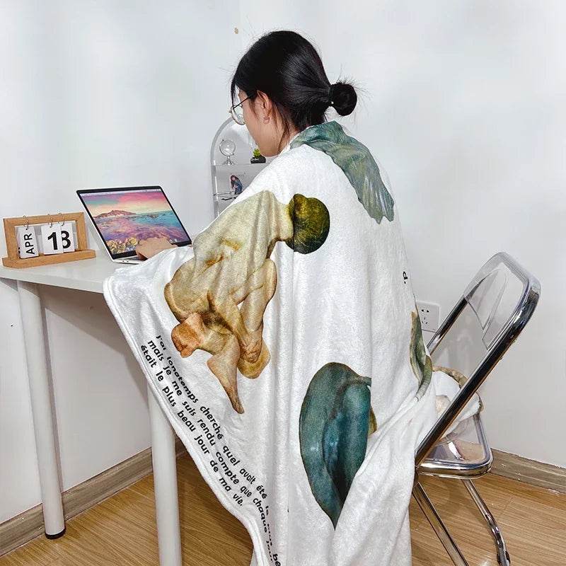 Nordic Throw Blankets Home Decor Flannel Bed Blanket - HORA GIFT