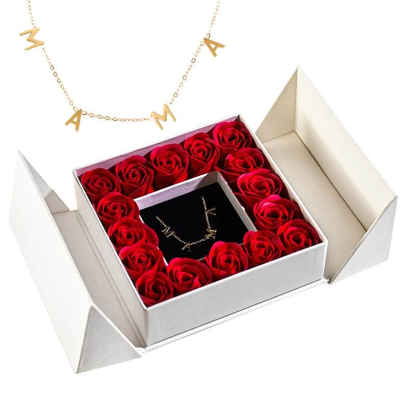 Gifts for Women Jewelry Pendant Necklace /w Soap Eternal Rose Gift Box Mother's Day - HORA GIFT