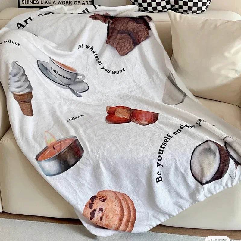Nordic Throw Blankets Home Decor Flannel Bed Blanket - HORA GIFT