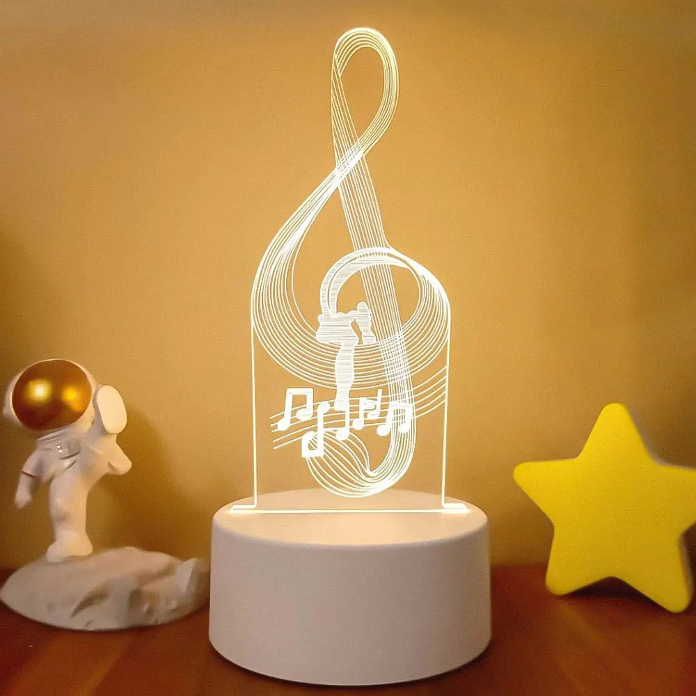 Romantic Love 3D Acrylic Led Lamp for Home Children's Night Light Table Lamp Birthday Party Decor Valentine's Day Bedside Lamp