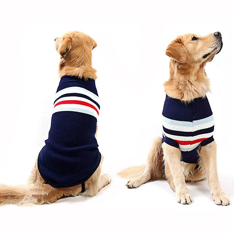 Christmas Dog Sweater Medium Large Dogs Reindeer Snowflake Knitted Sweater - HORA GIFT