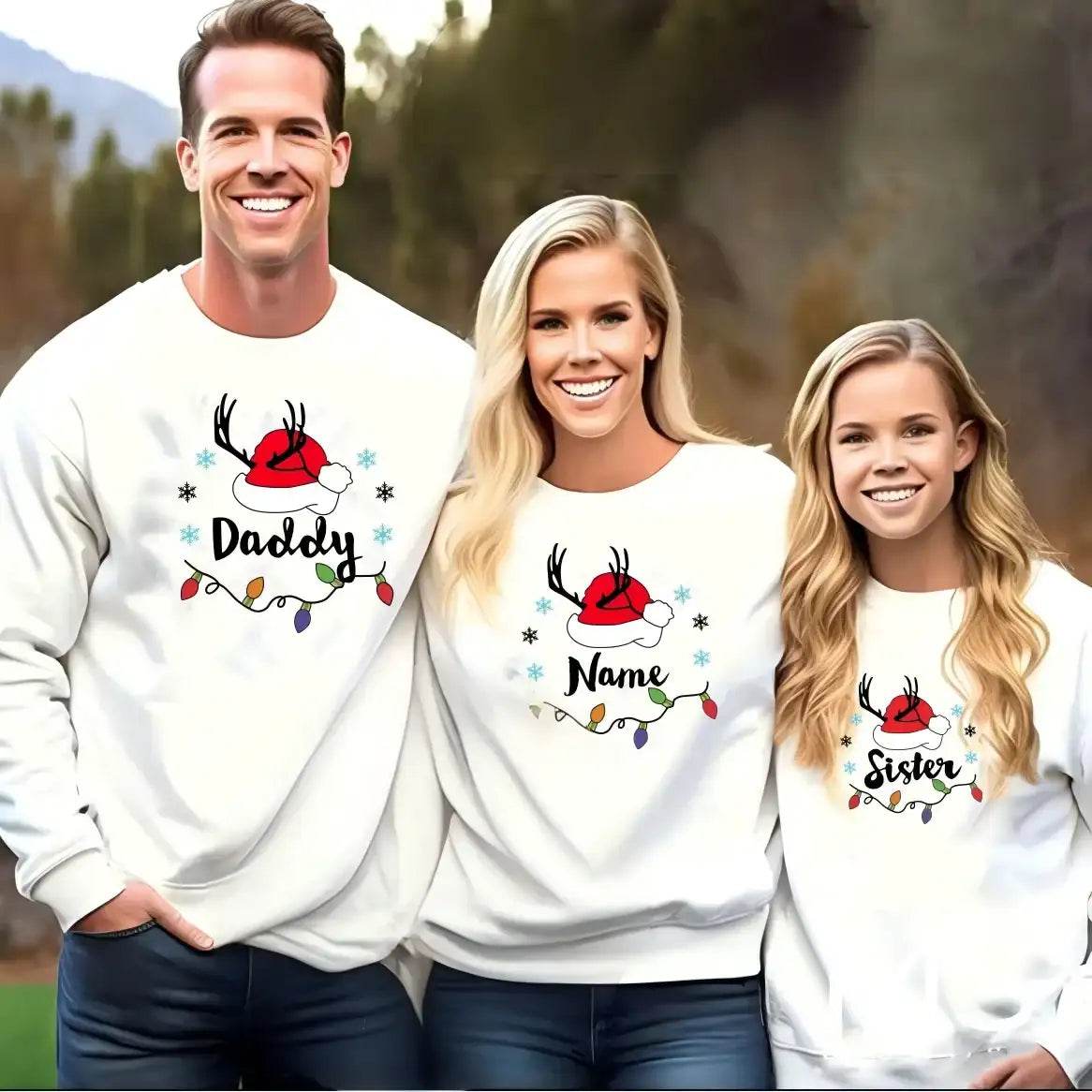 Custom Christmas Sweatshirts with Your Name - HORA GIFT