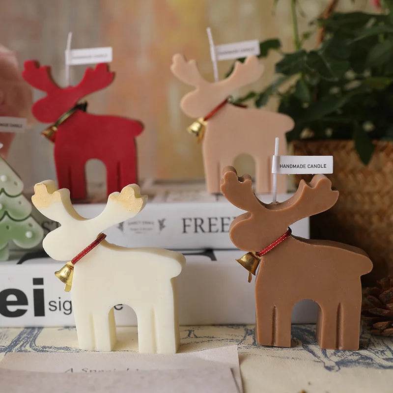 Christmas Candles Scented Deer Candles Home Decoration Merry Christmas Scented Candles Giving Festival Gift For Home New Year - HORA GIFT
