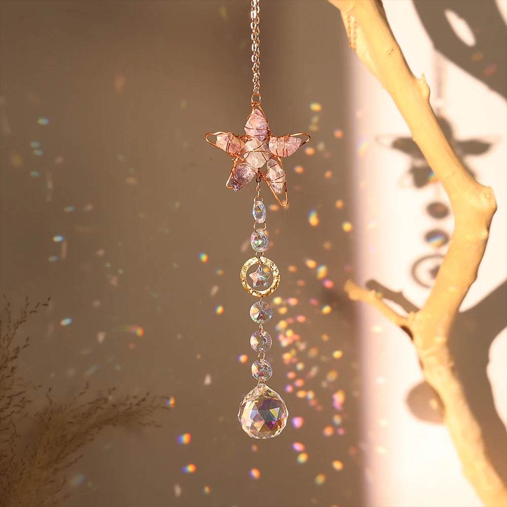 Crystal Wind Chime Suncatcher - HORA GIFT