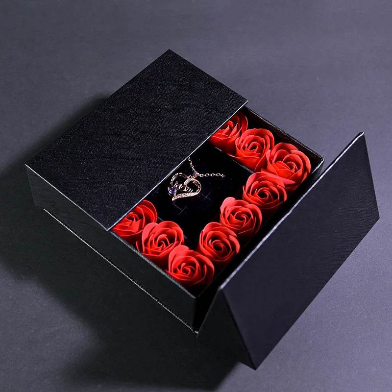 Gifts for Women Jewelry Pendant Necklace /w Soap Eternal Rose Gift Box Mother's Day - HORA GIFT