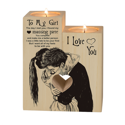 Wooden Frame Chic Candle Holder Retro Style Eye-catching Design Candle Holder Inspirational Gifts for Women
