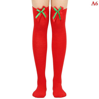 Christmas Ornaments Socks Striped Long Stockings Christmas - HORA GIFT