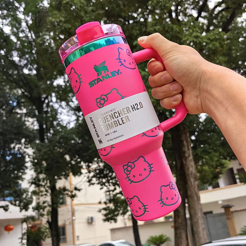 Stanley Quencher H2.0 Tumbler with Handle and Straw 40 oz | Flowstate 3-Position Lid | Cup Holder Compatible for Travel |