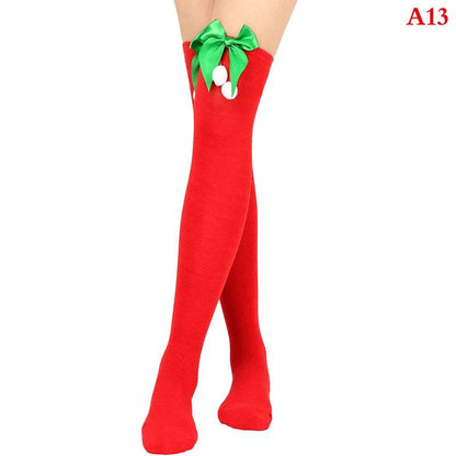 Christmas Ornaments Socks Striped Long Stockings Christmas - HORA GIFT
