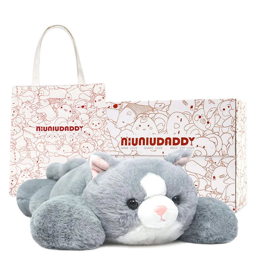 Niuniu Daddy Weighted Stuffed Animals for Anxiety, 3.3lbs Weighted Cat Plushies Toy for Adults Kids Gifts for Valentine Birthday