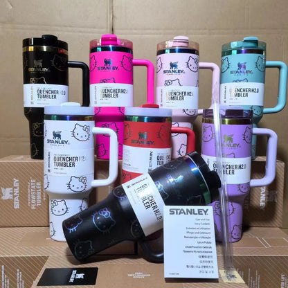 Stanley Quencher H2.0 Tumbler with Handle and Straw 40 oz | Flowstate 3-Position Lid | Cup Holder Compatible for Travel |