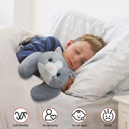 Niuniu Daddy Weighted Stuffed Animals for Anxiety, 3.3lbs Weighted Cat Plushies Toy for Adults Kids Gifts for Valentine Birthday