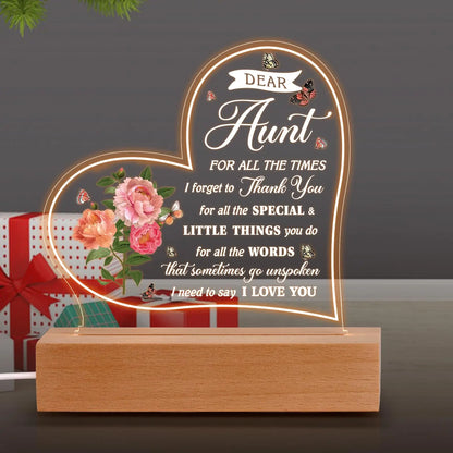 Personalized Acrylic Engraved Night Lamp Gift for Wife From Husband on Valentine's Day Birthday & Other Occasions