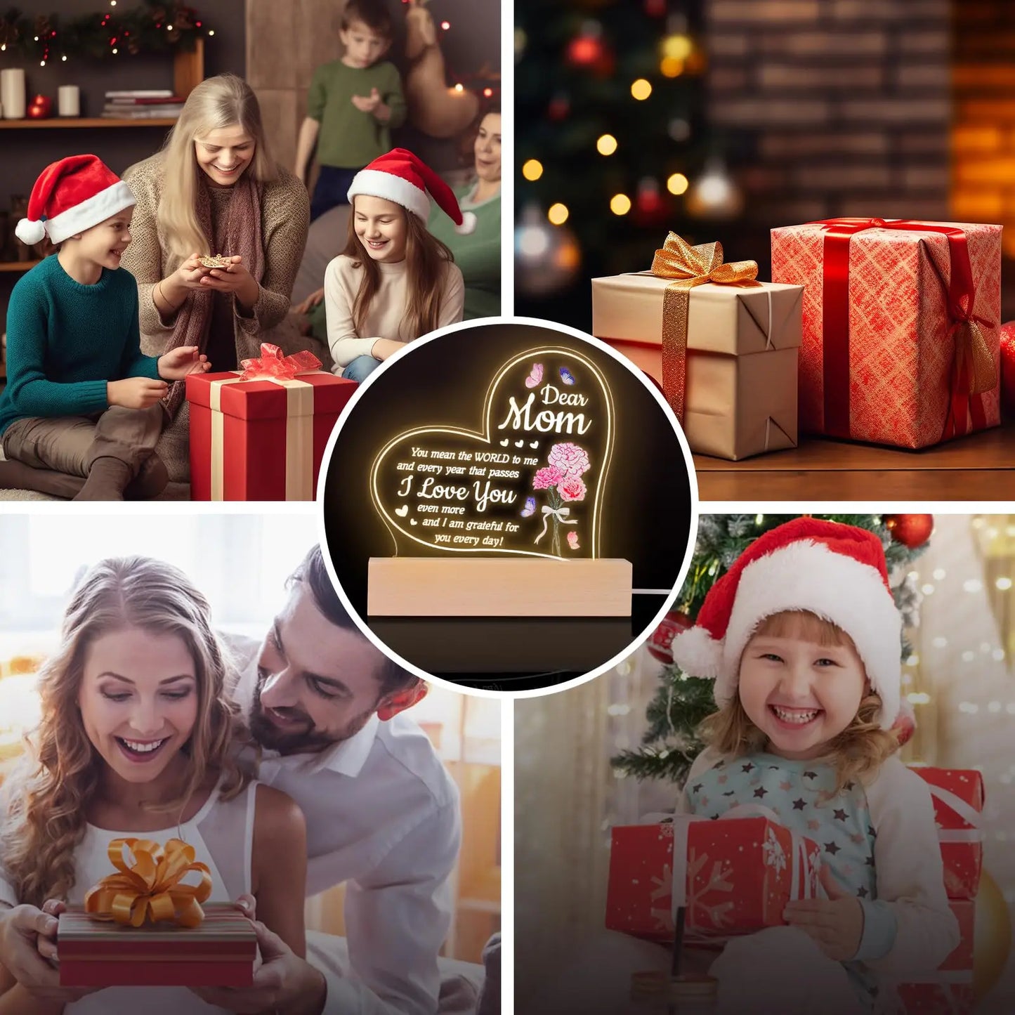 Personalized Acrylic Engraved Night Lamp Gift for Wife From Husband on Valentine's Day Birthday & Other Occasions