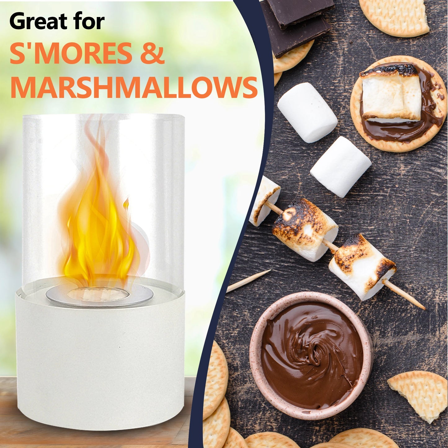 Table Metal Candle Holder White Pillar Decoration With Glass Tube