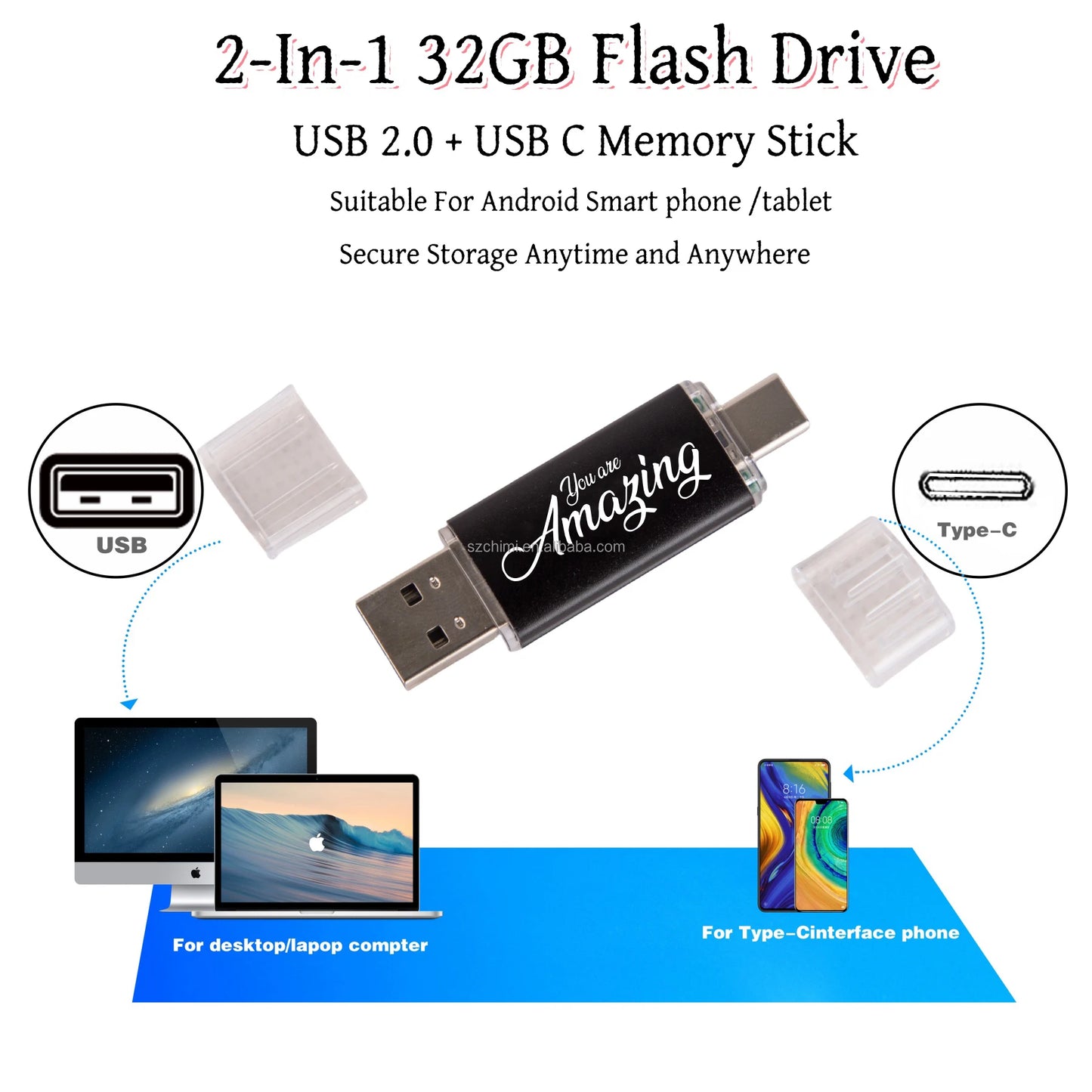 High End Office Gift Set: Notebook, Pen, Keychain, Tumbler & USB, Ideal for Business Trips, Company Events