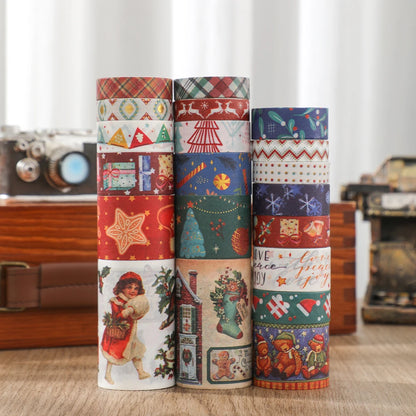 IMODA Stationery 20 Rolls Christmas Washi Tape Set Decorative Masking Tape for Scrapbook Journal DIY Art Craft Gift Wrapping