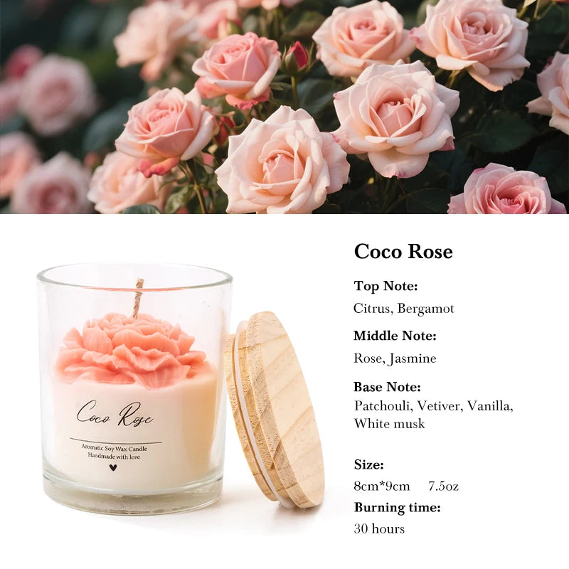 AIKUN 7.5oz Handmade Premium Golden Peony Scented Candle for Mood Enhancement, Spa Ambiance, and Long-Lasting Fragrance