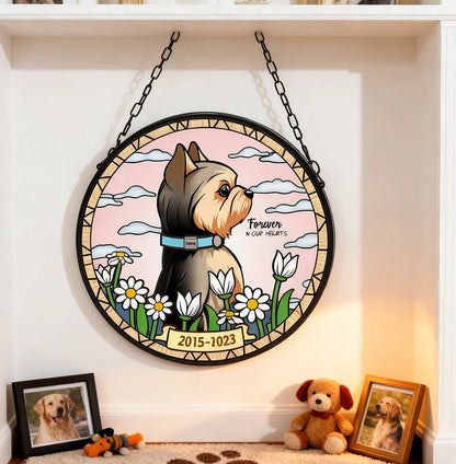 Custom Pet Memorial Suncatcher for Deceased/Lost Dogs - Personalized Remembrance Gift