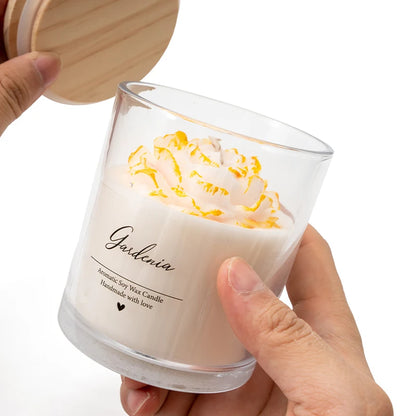 AIKUN 7.5oz Handmade Premium Golden Peony Scented Candle for Mood Enhancement, Spa Ambiance, and Long-Lasting Fragrance