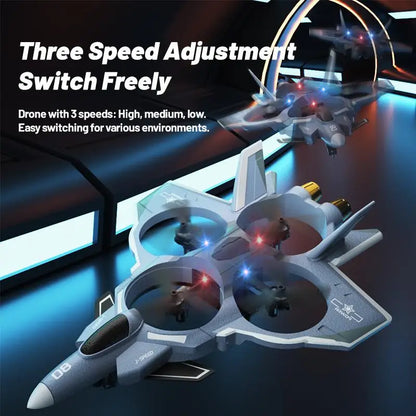 Guangzhou Ludingji Cosmetics Co., LTD 2.4G Top Rated 2.4G Simulation Quadcopter Fighter Model Toy RC Airplane for Ages 4-6 Years