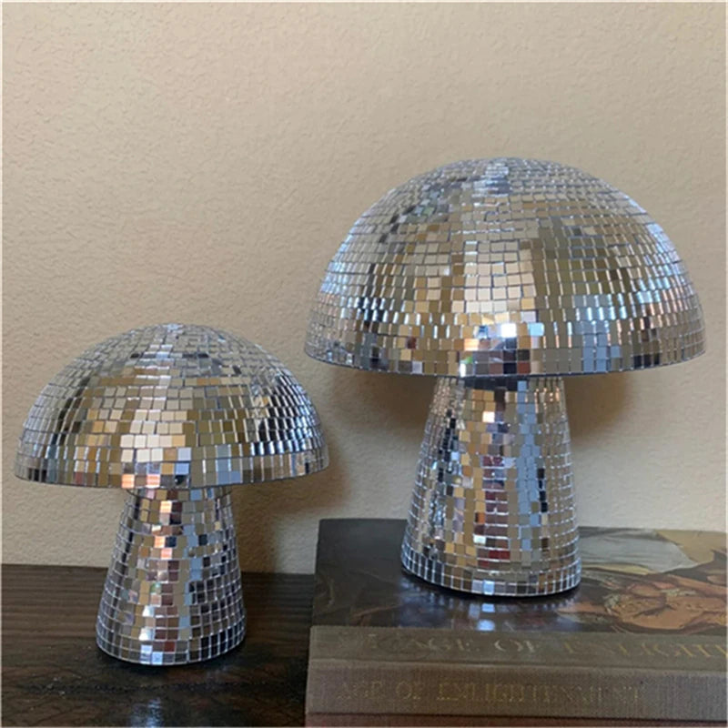 FCJ Mirror Glass Brick Mushroom Disco Ball Elegant Party Decorations for Festive Upholstery