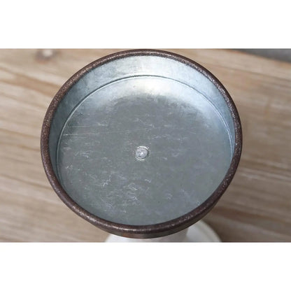 Paris Loft White Distressed Carved Wooden Pillar Candle Holder for Table Mantle, Shabby Chic Wooden Candle Holder Stick Stand fo