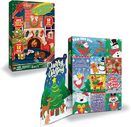 JOYFY 2025 Christmas Advent Calendar 12 Day Christmas Warm Cotton Socks for Women Adults Xmas Gift with 8 Low Cut & 4 Knee Socks