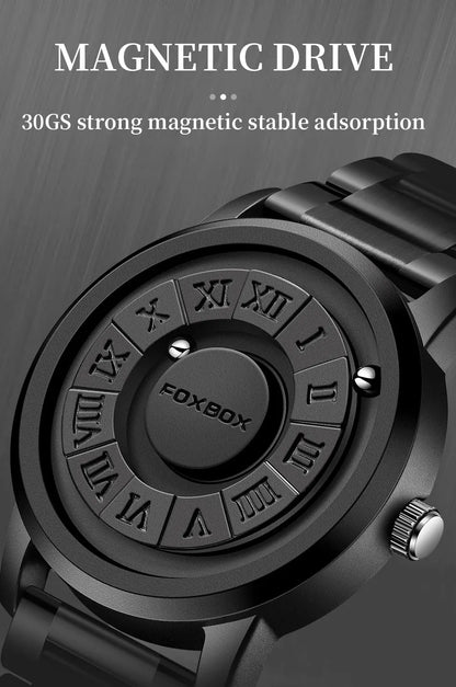 FOXBOX Military Waterproof Watch For Men LIGE Luxury Crolling Pointer Magnetic Force Watch Men Fashion Sport Quartz Chronograph