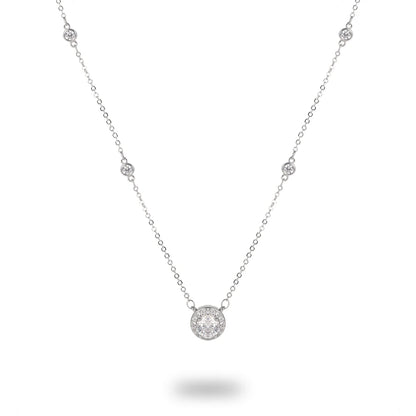 1CT Moissanite Necklace for Women Certified 925 Sterling Silver Sparkling Lab Diamond Pendant Chain Party Jewelry GRA USA Stock