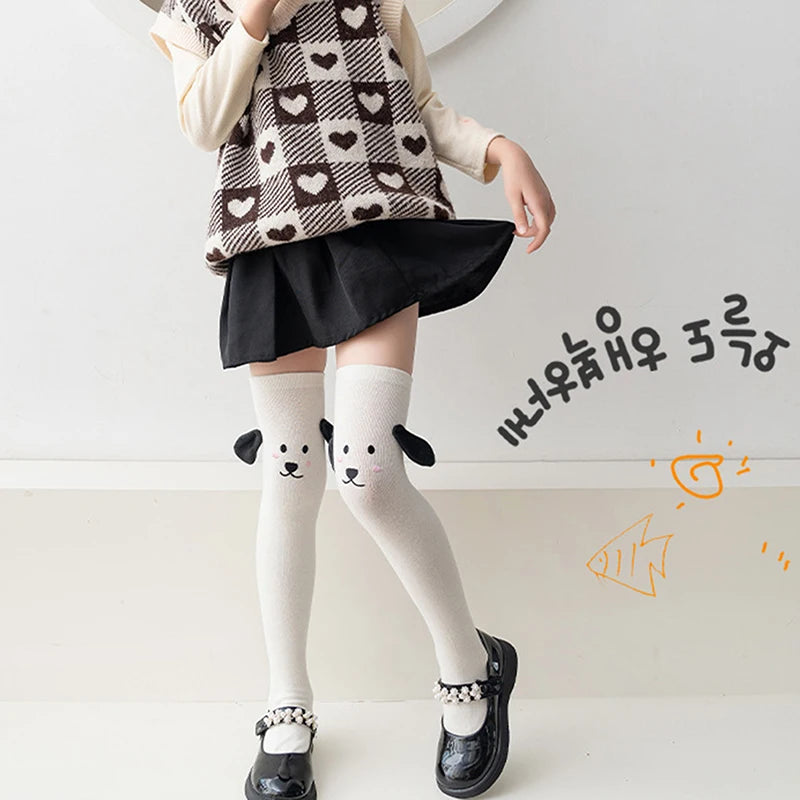 Cute Baby Girls Knee High Socks with Adorable Cartoon Characters for Infant Toddler Clothing Accessories and Gifts